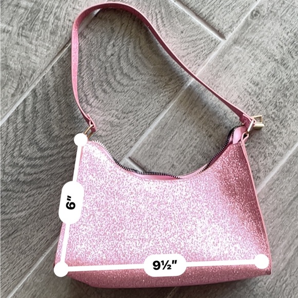 Pink sparkly purse used once for Barbie Halloween costume. 6 x 9.5 inches. - Picture 3 of 3